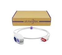 skmeditec 3.2FT SpO2 Sensor Cable Compatible with Masimo Rad-97, Reusable AdultFingerClip Probe Replacement Cord for Blood Oxygen Monitor