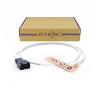 skmeditec 4PCS Compatible with Masimo SpO2 Sensor Disposable Cable for Infant, 3.2 FTnfant Adhesive Tape Probe with 9 Pins Connector, Replacement Cord for LNCS INF with Chip