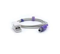 skmeditec Compatible with Edan/Mindray MEC 1000, MEC 1200 SpO2 Sensor with BCI/Nellcor OxiSmart SpO2 technology, 9.8FT Adult Clip Probe Cable with 6 Pins Connector, Replacement Cord for 2606483