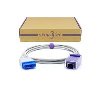 skmeditec Compatible with GE-Marquette Adapter Cable for Nellcor Oximax SpO2 Sensor Probe, 7.2FT Extension Cord with 11 Pins Distal Connector and 9 Pins Proximal Connector, Replacement for 2021406-001