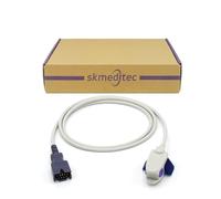 skmeditec Compatible with Masimo SpO2 Sensor Cable, 3.2 FT Reusable Small Clip Finger Clip Probe with 9 Pins Connector, Replacement Cord with Chip for 1864 (LNCS DCI-P)