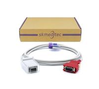 skmeditec Compatible with Masimo SpO2 Sensor Extension Cable for LNCS Probe, 7.2 FT Reusable Adapter Cord with 20 Pins Red Connector, Replacement for 2055 2059 2056 RED LNC-10