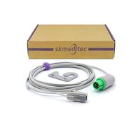 skmeditec SpO2 Sensor Compatible with Bionet Direct Connect Cable, 9.8FT Reusable Er Clip Probe with 7 Pins Connector, Replacement Cord