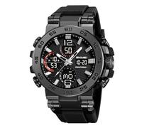 SKMEI 2499 Sports Watch Stylish Digital Watch with Waterproof Alarm Triple Time Zone Display, Black