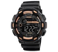 SKMEI Casual Fashion Led Digital Sport Mens Watches Alarm Outdoor Swimming Waterproof Wrist Watch Gift (Rose Gold)