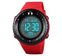 SKMEI Men Digital Sports Watch Ultra-Thin Large Face Waterproof Wrist Watches for Men with Stopwatch Countdown Timer Alarm Function Dual Time LED Back Light