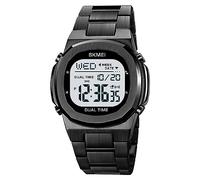 SKMEI Men Watch Single Display Electronic Watch Waterproof Fashion Business Trend Watches Men's Watches - 2004, BLACK WHITE