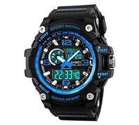 SKMEI Men's Digital Sports Watch, 50M Waterproof Military Watches LED Screen Large Face Stopwatch Alarm Wristwatch