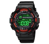 SKMEI Men's Digital Sports Watch, Military Waterproof Watches LED Screen Large Face Stopwatch Alarm Wristwatch, black gold, 1, Modern