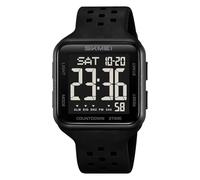 SKMEI Men's Sports Watch Waterproof Large Face Digital Watches for Men with Multifunction Alarm Dual Time Zones Stopwatch, All Black