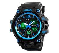 SKMEI Men's Watch Military Analog Digital Waterproof Luminous Sport Watch for Men with Date W larm Tactical Watch, 1155B-Blue