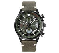 SKMEI Mens Watches 30 M Waterproof Quartz Chronograph Waterproof Watches Business and Sport Design Leather Band Strap Wrist Watch for Men, Light Green, Fashion Trend