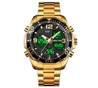 SKMEI Mens Watches Chronograph Stainless Steel Waterproof Date Analog Quartz Watch Business Wrist Watches for Men