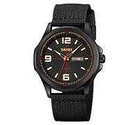 SKMEI Men's Watches Nylon Strap Watch Expedition Scout Watch Quartz Waterproof Wrist, All-Black, Modern