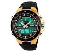 SKMEI Sports Watch LED Analogue-Digital Light Alarm Chronograph Mulitfunction Mens/Womens Wrist Watches-Black