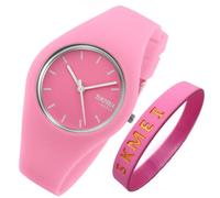 SKMEI Watches for Young Women Lady Sports Silicone Band Waterproof Fashion Casual Simple Quartz Analog Teens Girls Gift Black Wrist Watch, L9068pink, L9068pink