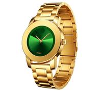 SKMEI Womens Wrist Watches,Luxury Elegant Minimalist Quartz Stainless Steel Gold Watch for Ladies with Dainty Diamond Dial Accents