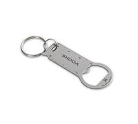 Skoda 6U0087013 Metal Bottle Opener Shopping Trolley Key Ring, gray, standard size, Contemporary