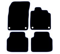 Skoda Enyaq 2021+ Onwards Car Mats UK-Made Tailored Fit Carpet Floor Mats Full Coverage Compatible Accessory Blue Trim