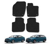 Skoda Rapid (2012-2019) Car Mats Accessories Tailored Fit Carpet Floor Mats Non Slip Black Trim Full Coverage Compatible Accessory Front Rear Set Anti Slip Granulated Backing Hand-Finished Clips