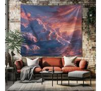 SKOEUI Arctic Polar Bear Wall Tapestry Hanging Landscape Iceberg Tapestries Pink Decor for Bedroom, Dorm Room Aesthetic Wall Blanket for Living Room 200x150 cm