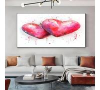SKOEUI Dream Heart Canvas Wall Art Decor Pink Framed Picture Painting on Canvas for Living Room and Bedroom Walls Modern Artwork for Home Office 80x120 cm