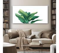 SKOEUI Tropical Banana Leaf Wall Art for Living Room Botanical Palm Leaves Large Framed Canvas Paintings 60x120 cm Abstract Pictures and Prints, Modern Artwork for Bedroom Bathroom Home Decorations
