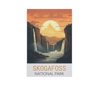 Skogafoss National Park,Puzzle 1000 Pieces Paper Puzzle Adult Children'S Educational Toy Family Decompression Game(38x26cm)-FN88