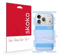 skoko [4 Pcs in 2Pack Matte Back & Side Edge Full Body Cover Protective Film with Slim Lens around Cover for iPhone 17 Pro, Bubble-Free, Easy Attachment, TPU-Like Screen Protector