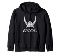 Skol Viking Helmet Nordic Scandinavian Norse Mythology Zip Hoodie