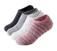 SKOLA 4/6 Cozy Winter Fuzzy Women Socks,Grip Slippers,Fluffy House Non Skid - Multicoloured - Large