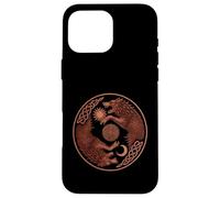 Skoll and Hati Yin Yang Sun and Moon Norse Viking Rune Case for iPhone 16 Pro Max