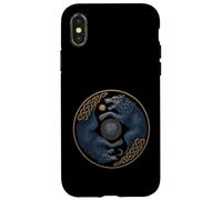 Skoll and Hati Yin Yang Sun and Moon Norse Viking Rune Case for iPhone X/XS