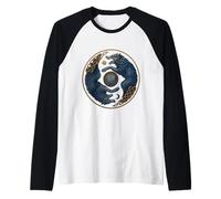 Skoll and Hati Yin Yang Sun and Moon Norse Viking Rune Raglan Baseball Tee