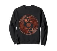 Skoll and Hati Yin Yang Sun and Moon Norse Viking Rune Sweatshirt