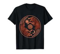 Skoll and Hati Yin Yang Sun and Moon Norse Viking Rune T-Shirt
