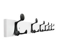 SKOLOO 39-Inch White Wood Coat Rack Wall Mount with 6 Triple Hooks - Ideal for Family Entrances, Classrooms, and Pet Supplies Storage - Perfect Coat Hooks for Wall