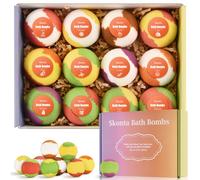 Skonta Bath Bombs Gift Set, 12-Pieces Handmade Fizzy Bubble Bath Bombs, Vegan & Cruelty Free, Perfect for Bubble and Spa Bath, Birthday Mothers Day Gifts Idea for Her/Him, Wife, Girlfriend Teens