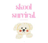 "Skool Survival" Graph Notebook, 160 Pages Paperback, 8.5 x 11 in, 80 sheets, interactive pages with mazes, journaling prompts, coloring pages, puzzles, carefully designed to combat boredom: Version 3