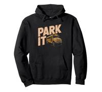 Skoolie Home Where Park School Bus Life Conversion Parked Pullover Hoodie