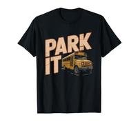 Skoolie Home Where Park School Bus Life Conversion Parked T-Shirt