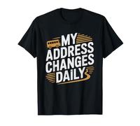 Skoolie Owner Whose Address Changes Daily School Bus Nomad T-Shirt