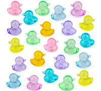 SKOOLOVE 50 PCS Mini Ducks Small Plastic Ducks Mini Resin Animals for Kids Crafting Classroom Prizes Tiny Fingers Kids Vase Filler Party Favors