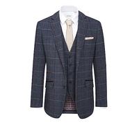 Skopes Men's Doyle Wool Blend Check Jacket in Navy 56R