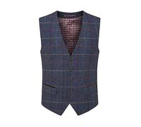 Skopes Men's Doyle Wool Blend Check Waist Coat in Navy 52R