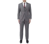 Skopes Mens Formal Single Breasted 2 Piece Suit (Madrid) in Grey in Size JKT 38L/ TRS 32L