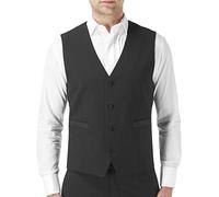 Skopes Mens Latimer Big Tall Single Breasted Dinner Suit Waistcoat - 56R Black