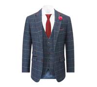 Skopes Men's Tailored Doyle Blazer Jacket Check Aqua Wine (as8, Numeric, Numeric_46, Regular, Short)