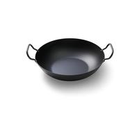 SKOTTSBERG Carbon Steel Wok/Wadjan - Diameter 33 cm - Pre-fired & PFAS-Free, 2.5 mm Base, Dual Handles - for Induction, Gas, Ceramic, Oven & Grill