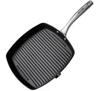SKOTTSBERG Cast Iron Grill Pan - 28 x 28 cm - Pre-Fired & PFAS-Free, Naturally Non-Stick - for Induction, Gas, Ceramic, Oven & Grill